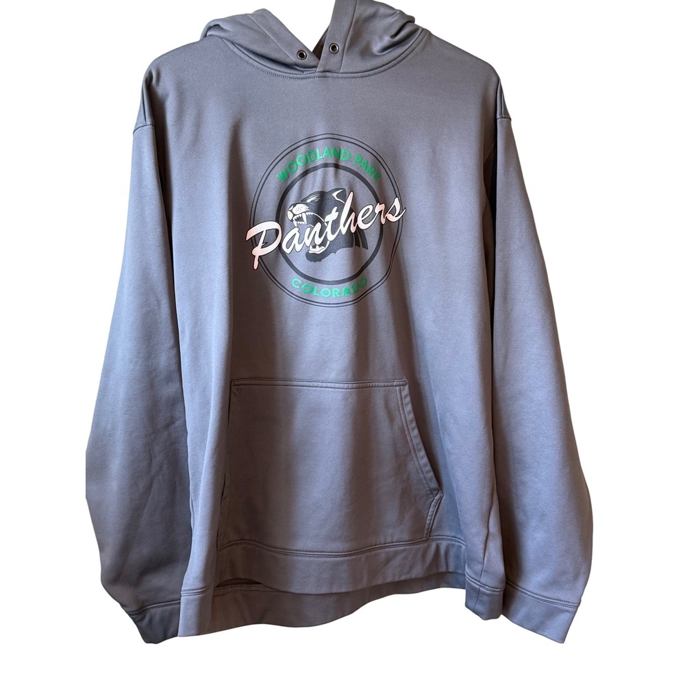 Sport-Tek Panthers Woodland Park Colorado Hoodie Sweatshirt Mens XL Gray